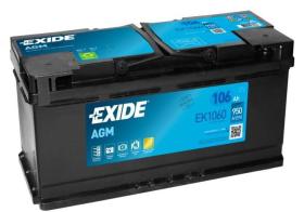 BATERIAS EK1050 - BATERíA EXIDE EK1050 SERIE AGM 105AH. 950A + DERECHA
