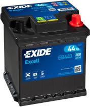 BATERIAS EB440 - BATERíA EXIDE EB440 SERIE EXCELL 44AH. 400A + DERECHA