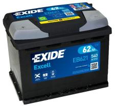 BATERIAS EB621 - BATERíA EXIDE EB621 SERIE EXCELL 62AH. 540A + IZQUIERDA