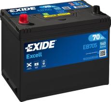 BATERIAS EB705 - BATERíA EXIDE EB705 SERIE EXCELL 70AH. 540A + IZQUIERDA