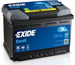 BATERIAS EB740 - BATERíA EXIDE EB740 SERIE EXCELL 74AH. 680A + DERECHA