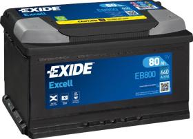 BATERIAS EB800 - BATERíA EXIDE EB800 SERIE EXCELL 80AH. 640A + DERECHA