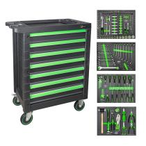 JBM 54553 - CARRO DE HERRAMIENTAS 7 CAJONES IGUALES VERDE