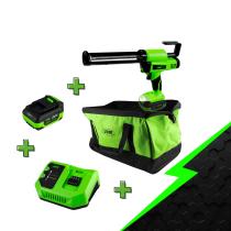 JBM PROMO-60032A - PROMO ELÉCTRICA  CON PISTOLA DE SILICONA + BATERÍA 4.0AH + C