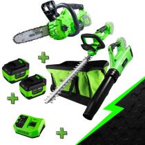 JBM PROMO-ELECTR15 - ESPECIAL KIT JARDÍN: CORTASETOS + MOTOSIERRA + SOPLADOR + BA