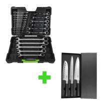 JBM SERIE370 - SERIE370: 54041 SET DE 22 LLAVES COMBINADAS CON TRINQUETE+53