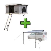 JBM SERIE403 - TIENDA DE TECHO RÍGIDA + TOLDO PARA COCHE
