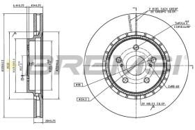 Bremsi CD8645V - DISCHI FRENO | BRAKE DISCS