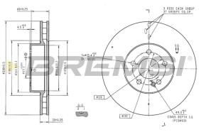 Bremsi CD8834V - DISCHI FRENO | BRAKE DISCS