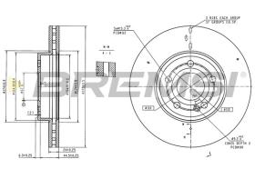 Bremsi CD9033V - DISCHI FRENO | BRAKE DISCS