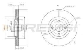 Bremsi CD9043V - DISCO DE FRENO | BRAKE DISCS