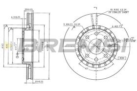 Bremsi CD9054V - DISCHI FRENO | BRAKE DISCS