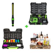 JBM SERIE540C - KIT DE 10 VASOS IMPACTO DE 1/2 + PISTOLA DE IMPACTO A BATERÍ