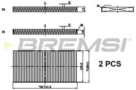 Bremsi FC2896 - FILTRO HABITACULO | CABIN FILTER