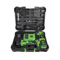 JBM 60053C - KIT DE AMOLADORA ÁNGULAR Y TALADRO PERCUTOR A BATERÍA CON MA