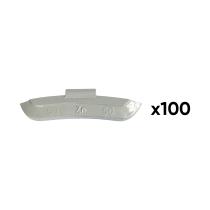 JBM 54665 - CAJA DE 100 CONTRAPESAS ZINC GRAPA 50GR. ESPECIAL LLANTA UNI