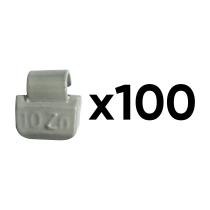 JBM 54667 - CAJA DE 100 CONTRAPESAS ZINC GRAPA 10GR. ESPECIAL LLANTA ALE