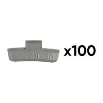 JBM 54671 - CAJA DE 100 CONTRAPESAS ZINC GRAPA 30GR. ESPECIAL LLANTA ALE