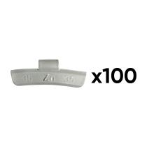 JBM 54673 - CAJA DE 100 CONTRAPESAS ZINC GRAPA 35GR. ESPECIAL LLANTA ALE