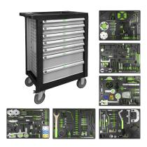 JBM 54502 - CARRO DE HERRAMIENTAS ESPECIAL KIT DE CALADO 7 CAJONES GRIS
