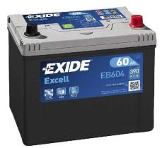 BATERIAS EB604 - BATERÍA EXIDE EB604 SERIE EXCELL 60AH. 480A + DERECHA