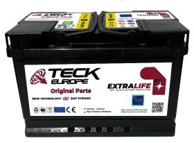 BATERIAS TECK TEX7401 - BATERÍA TECK EUROPE SERIE DYNAMIC 74AH. 670A + IZQUIERDA