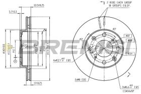 Bremsi CD6078V - DISCHI FRENO | BRAKE DISCS