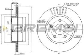 Bremsi CD8786V - DISCHI FRENO | BRAKE DISCS