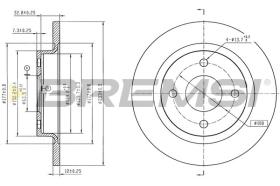 Bremsi CD8822S - DISCHI FRENO | BRAKE DISCS