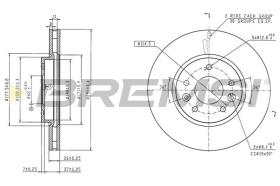 Bremsi CD9208V - DISCHI FRENO | BRAKE DISCS