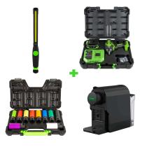 JBM SERIE540E - KIT DE 10 VASOS IMPACTO DE 1/2 + PISTOLA DE IMPACTO A BATERÍ