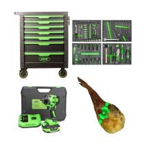 JBM SERIE531 - CARRO DE HERRAMIENTAS 7 CAJONES VERDE + 60046C PISTOLA DE IM