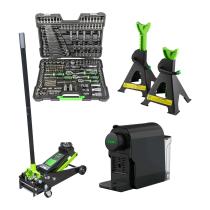 JBM SERIE533E - 54045 MALETÍN DE HERRAMIENTAS DE 216 PIEZAS + 50818 GATO HID