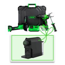 JBM 60053C-E - KIT DE AMOLADORA ÁNGULAR Y TALADRO PERCUTOR A BATERÍA CON MA