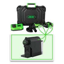 JBM 60032C-E - PISTOLA DE SILICONA A BATERÍA CON MALETÍN + CAFETERA