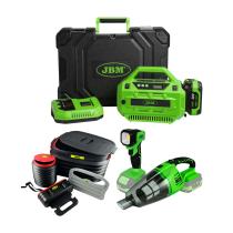 JBM SERIE600 - 60003C COMPRESOR A BATERÍA CON MALETÍN + 60001 ASPIRADOR POR