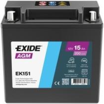 BATERIAS EXIDE EK151 - BATERÍA EXIDE EK151 SERIE AGM 15AH. 200A + IZQUIERDA